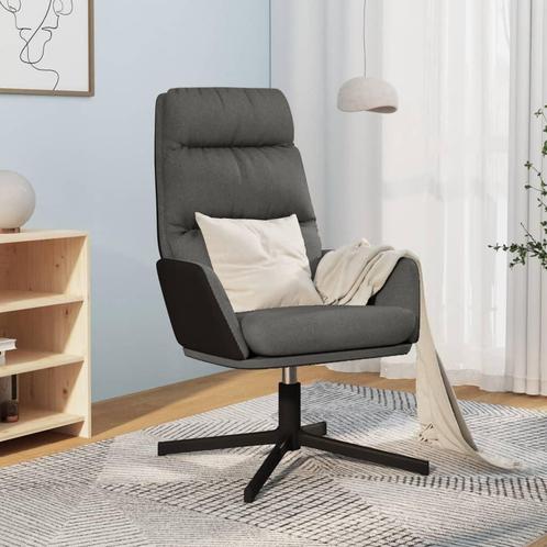 vidaXL Relaxstoel stof donkergrijs, Huis en Inrichting, Fauteuils, Nieuw, Verzenden
