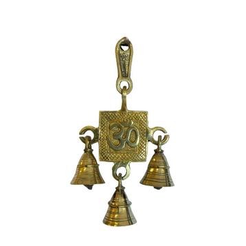 Muurhanger Chime Ohm met 3 Klokken - Messing, Ophalen of Verzenden