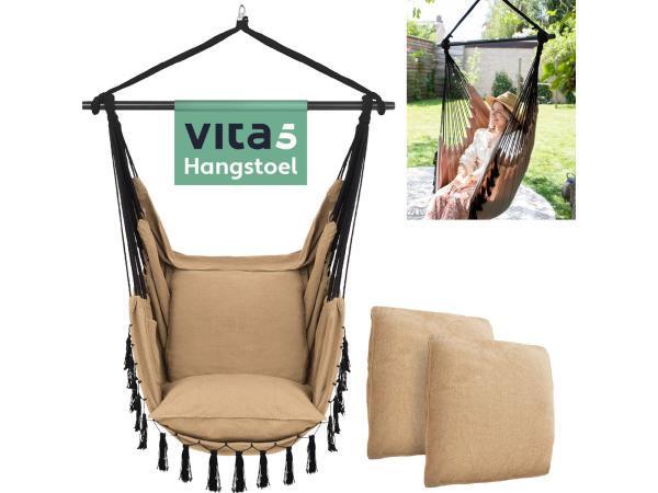 Veiling - Vita5 XXL Hangstoel - Incl. 2 Kussens tot 225kg |, Tuin en Terras, Tuinstoelen