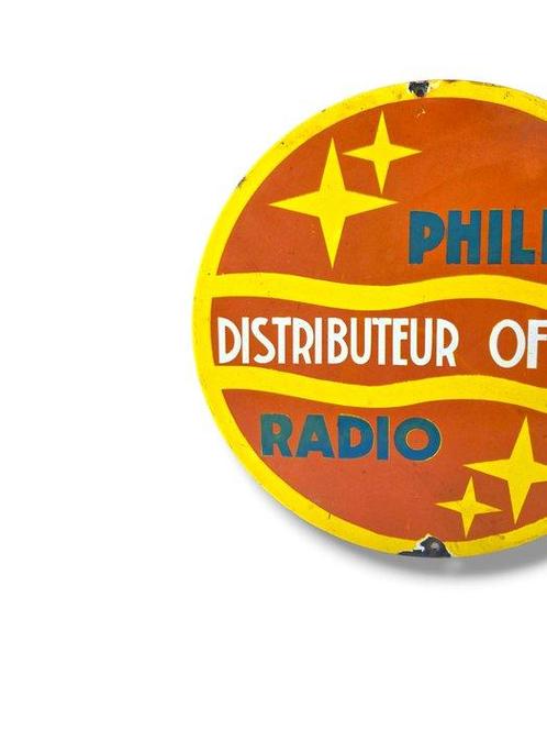 Philips Radio - Plaque émaillée - Émail, Antiek en Kunst, Antiek | Wandborden en Tegels