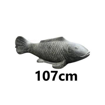 Beeld, XL Carp 107cm! - 40 cm - gegoten steen