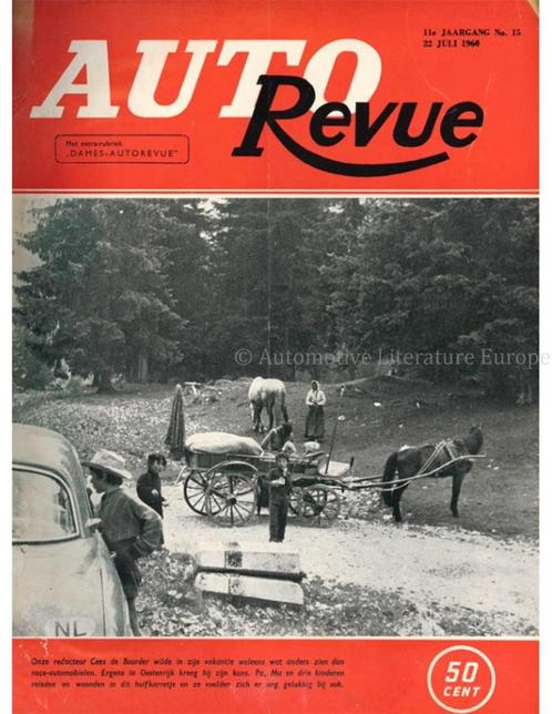 1960 AUTO REVUE MAGAZINE 15 NEDERLANDS, Boeken, Auto's | Folders en Tijdschriften, Ophalen of Verzenden