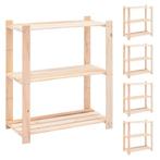 vidaXL Opbergrekken 3-laags 5 st 150 kg 80x38x90 cm massief, Huis en Inrichting, Verzenden, Nieuw