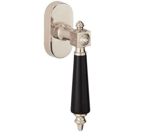 Draaikiepgarnituur Roman bakeliet/Elegant glans nikkel, Doe-het-zelf en Bouw, Hang- en Sluitwerk, Klink of Kruk, Nieuw, Overige materialen