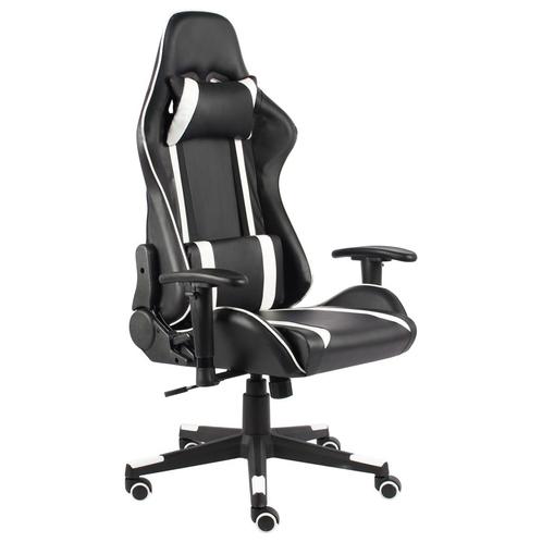 vidaXL Gamestoel draaibaar PVC wit, Huis en Inrichting, Stoelen, Nieuw, Verzenden