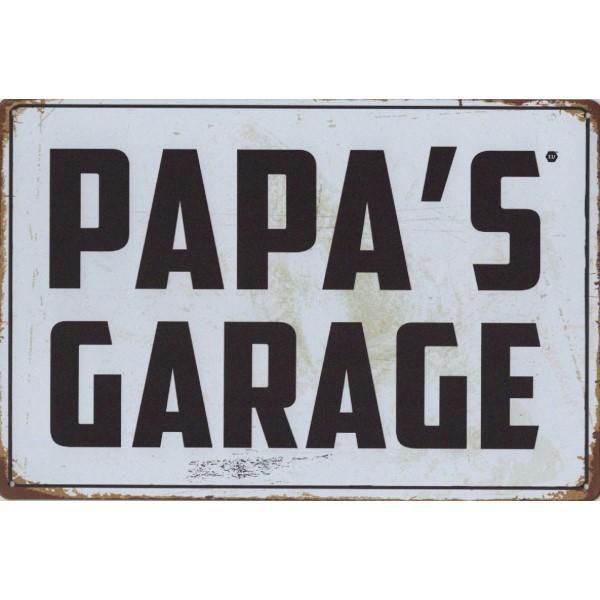 Wandbord -  Papa’s Garage, Huis en Inrichting, Woonaccessoires | Wanddecoraties, Nieuw