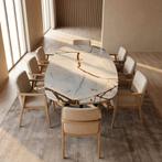 Blue Roma Kwartsiet Eetkamertafel  Deens Ovaal 200x100, Huis en Inrichting, Nieuw