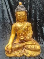 Beeld, Medicine buddha in wai - 45 cm - Brons