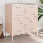 vidaXL Dressoir 68x39x79 cm staal roze, Huis en Inrichting, Kasten | Dressoirs, Verzenden, Nieuw