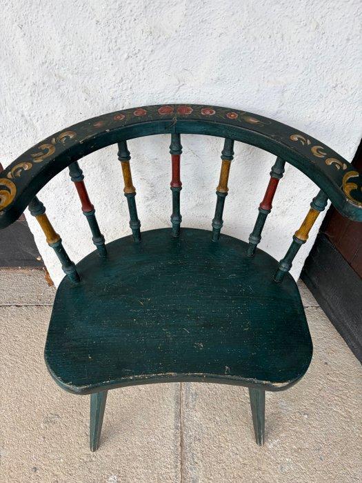 Stoel - Hout - Sedia Stile Tirolese, Antiek en Kunst, Curiosa en Brocante