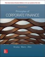 ISE Principles of Corporate Finance 9781260565553, Livres, Verzenden, Richard A. Brealey