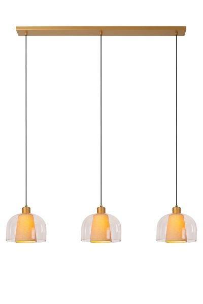 Hanglamp Lucide GUNHILD -  - 3xE27 - Transparant -, Maison & Meubles, Lampes | Suspensions, Envoi