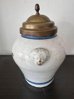 Vase - Laiton nickelé - Ancien pot à tabac