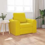 vidaXL Slaapbank Geel 98 x 71 x 83 cm Fluweel, Huis en Inrichting, Zetels | Zetels, Verzenden, Nieuw