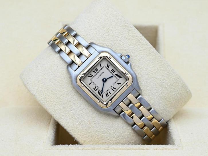 Cartier Panthere Ref. 166921 Year 1990s (Box & Papers), Handtassen en Accessoires, Horloges | Dames, Goud, Zo goed als nieuw, Goud