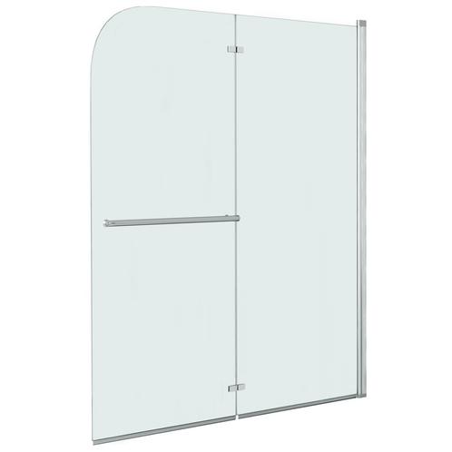 vidaXL Douchewand inklapbaar 2 panelen 120x140 cm ESG, Doe-het-zelf en Bouw, Sanitair, Nieuw, Verzenden