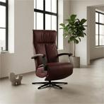Leren elektrisch relaxfauteuil Pure - Toledo Bordeaux, Bohemian, Industrieel, Modern, Scandinavisch, Nieuw, Ophalen of Verzenden