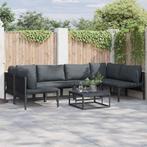 vidaXL Tuinbank Set Antraciet Staal, Tuin en Terras, Tuinsets en Loungesets, Verzenden, Nieuw