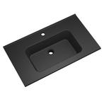 Wastafel Wiesbaden Ribbella 80 cm Mat Zwart, Doe-het-zelf en Bouw, Sanitair, Ophalen of Verzenden, Nieuw, Overige typen