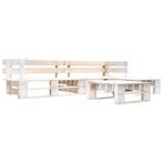 vidaXL 4-delige Loungeset pallet hout wit, Verzenden, Nieuw, Loungeset