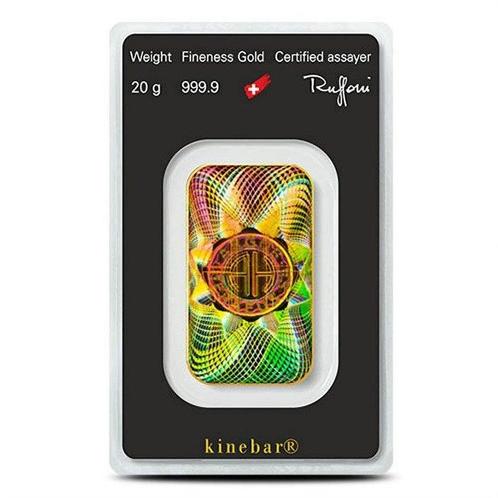 20 grammes - Or - .9999 - Heraeus Kinebar - Scellé, Postzegels en Munten, Edelmetalen en Baren
