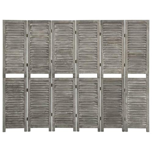 vidaXL Kamerscherm met 6 panelen 214x166 cm massief hout, Huis en Inrichting, Woonaccessoires | Overige, Nieuw, Verzenden