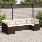 vidaXL Tuinbank Set Bruin poly rattan, Tuin en Terras, Verzenden, Nieuw