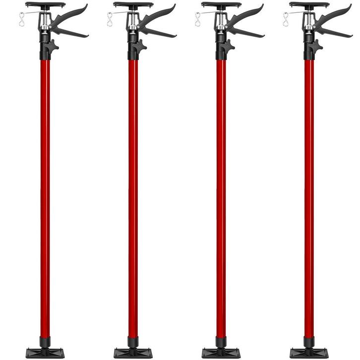 tectake 4 plafondsteunen 115-290cm - rood, Doe-het-zelf en Bouw, Overige Doe-Het-Zelf en Bouw, Verzenden