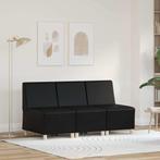 vidaXL Modulaire Sofa Eenheid Armless 3 pcs Zwart 55 x 74 x, Huis en Inrichting, Verzenden, Nieuw