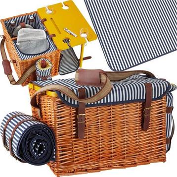 Tweedekans | tectake® complete Picknickmand Set Texel - Luxe beschikbaar voor biedingen
