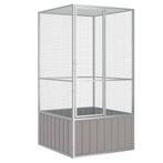 Vogelkooi 111x107x211cm Grijs - Retour Deal - 40% Korting, Dieren en Toebehoren, Verzenden, Nieuw, Metaal, Vogelkooi