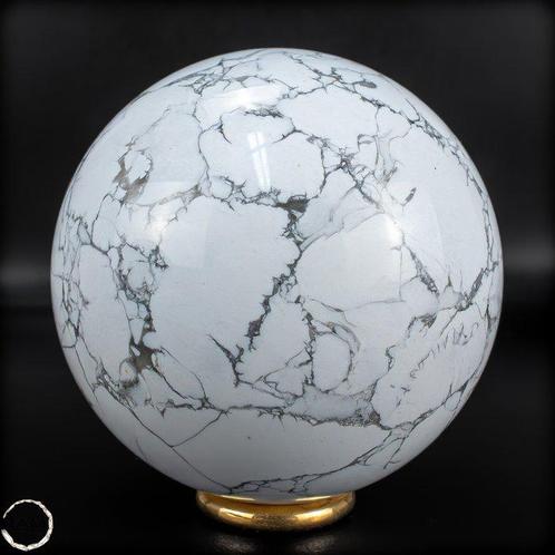 Rare boule de howlite naturelle du Canada Chef-dœuvre de la, Verzamelen, Mineralen en Fossielen