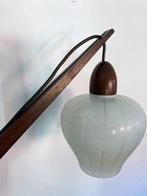Lampe murale - verre / bois - scandinave, Antiek en Kunst