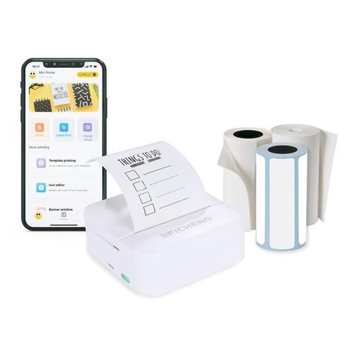 Mini imprimante thermique portable 300 DPI - 8 x 8 x 4 cm |, Computers en Software, Printers, Verzenden
