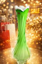 Egermann - Vase - Cristal - Vase opale vert Egermann, Antiquités & Art