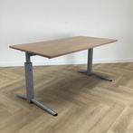 Oka verstelbaar bureau 160x80 cm,  grijs - beuken, Huis en Inrichting, In hoogte verstelbaar, Gebruikt, Bureau