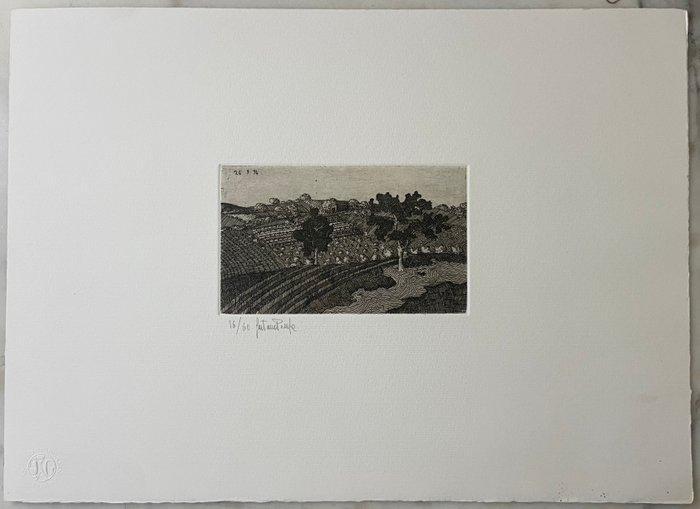 Gaetano Pompa (1933 – 1998) - Paesaggio di campagna, Antiquités & Art, Antiquités | Autres Antiquités