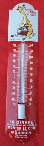 Emaille plaat - Oude emaille thermometer van La Girafe