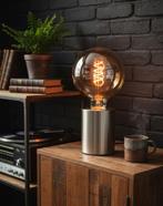 Lampe de table - ampoule globe en spirale - Acier inoxydable, Antiek en Kunst