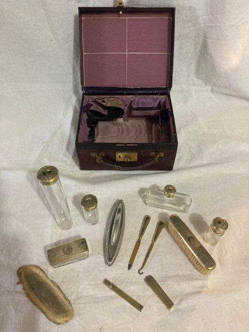 Reisset met toiletartikelen (6) - .925 zilver - Finnigans, Antiek en Kunst, Antiek | Zilver en Goud
