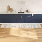 vidaXL Keuken Tapijt Wit 300 x 60 cm Fluweel, Jardin & Terrasse, Verzenden
