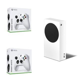 Xbox Series S 512GB + 2 Nieuwe Series X & S Controllers, Games en Spelcomputers, Spelcomputers | Xbox Series X en S, Nieuw, Ophalen of Verzenden