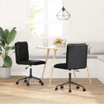 vidaXL Eetkamerstoelen 2 st kunstleer zwart, Huis en Inrichting, Stoelen, Verzenden, Nieuw