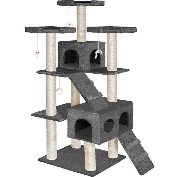 tectake Krabpaal Knuti 186cm - antraciet, Dieren en Toebehoren, Katten-accessoires, Verzenden