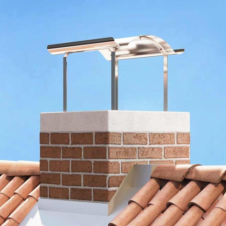 vidaXL Schoorsteenkap Zilver 59,5 x 50 x 36,5 cm Roestvrij, Huis en Inrichting, Kachels, Nieuw, Verzenden