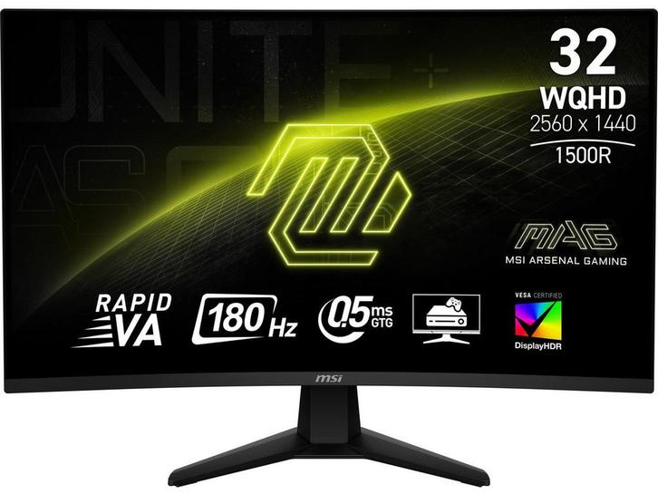 MSI MAG 32CQ6F - Gaming Monitor - 31,5 2560x1440 180Hz VA -, Computers en Software, Monitoren, Zo goed als nieuw, Verzenden