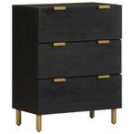 vidaXL Buffet noir 60x33x75 cm bois dingénierie, Maison & Meubles, Verzenden, Neuf