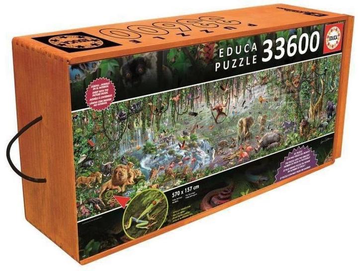 Educa Wildlife - Puzzel 33600 stukjes - Jungle tafereel -, Kinderen en Baby's, Speelgoed | Kinderpuzzels, Nieuw, Verzenden