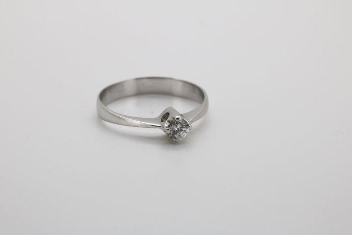 Zonder Minimumprijs - Ring - 18 karaat Witgoud - 0.30ct. tw., Handtassen en Accessoires, Ringen