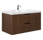 Badkamermeubel Set Thermis 100cm Bruin Teak Badmeubel, Verzenden, Nieuw